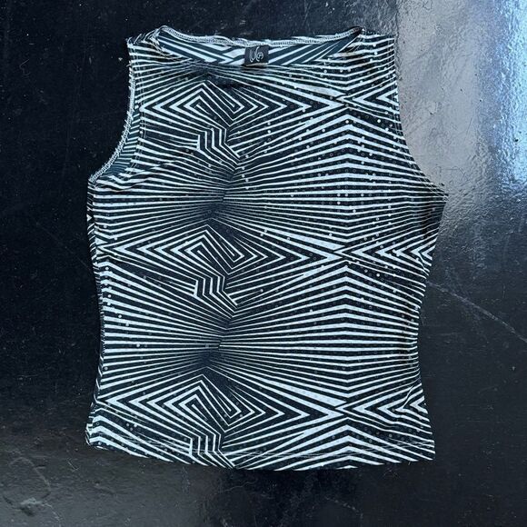 Vintage Tops - 90’s Women’s Sparkly Zebra Print Tank Top